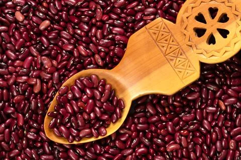 Grain of Red Bean Seeds Background and Texture Stock Photos