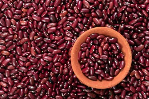 Grain of Red Bean Seeds Background and Texture Foto stock