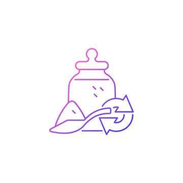 Grain refill gradient linear vector icon Stock Illustration