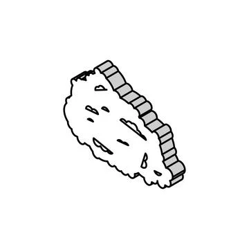 Grain rice isometric icon vector illustration Illustrazione stock