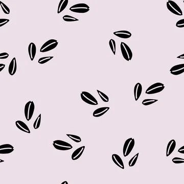 Grain ripe wheat glyph vector seamless pattern イラスト素材