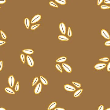 Grain ripe wheat vector seamless pattern 스톡 일러스트