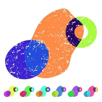 Grain risograph effect cartoon vector graphic Stock Illustration