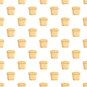 Grain sacks beige seamless pattern background Stock Illustration