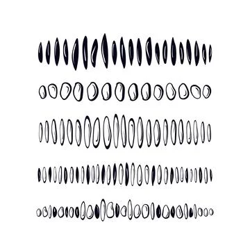 Grain, seed, stone set. Vector different sort rice Stock Illustration