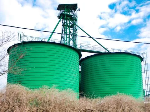 Grain silo Stock Photos