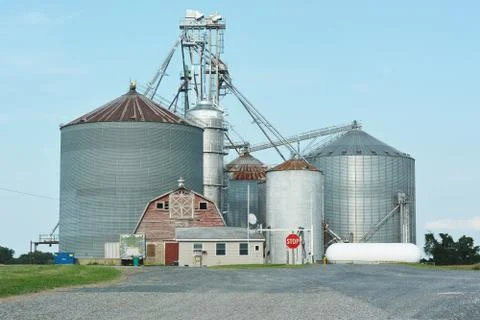 Grain silo Stock Photos