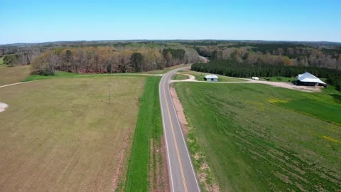 Grain Silo - Side to Side, Right to Left - Feeding Alabama Aerial Footage Stock Footage 151319226