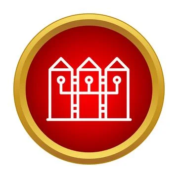Grain silos icon representing farm storage and agriculture Stock Illustration