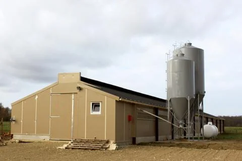 Grain silos Stock Photos