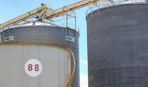 Grain silos Fotos de archivo