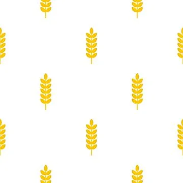 Grain spike pattern seamless Stock Illustration