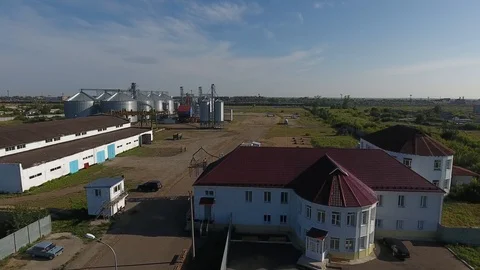 Grain storage complex. Stock Footage 87029571