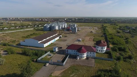 Grain storage complex. Stock Footage 87029927