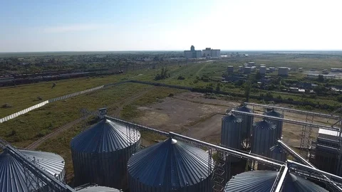 Grain storage complex. Stock Footage 87030525