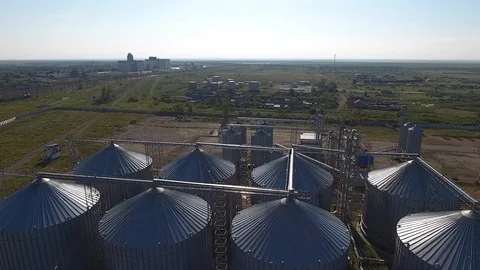 Grain storage complex. Stock Footage 87031362
