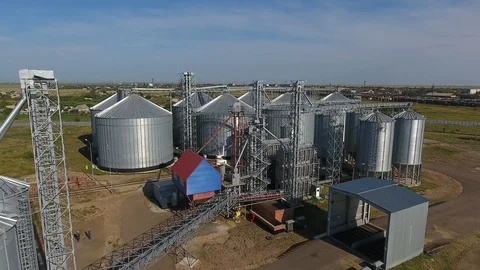 Grain storage complex. Stock Footage 87031927