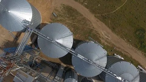 Grain storage complex. Stock Footage 87033289