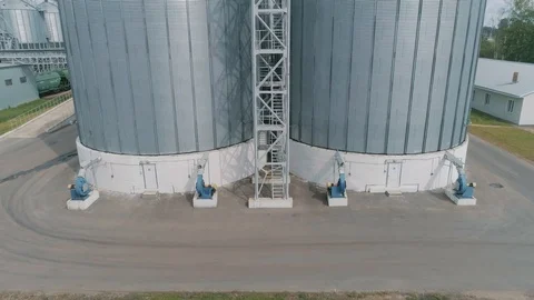 Grain storage Elevator Stock Footage 100510726