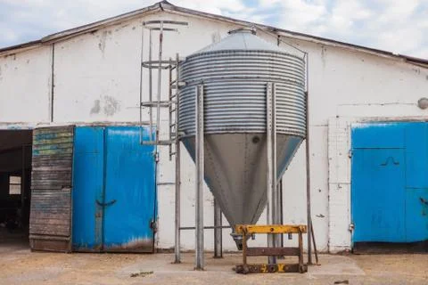 Grain storage elevator Stock Photos