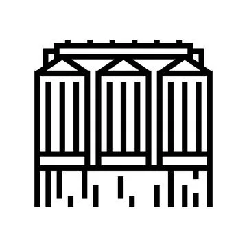Grain storage line icon vector illustration Stock Illustration