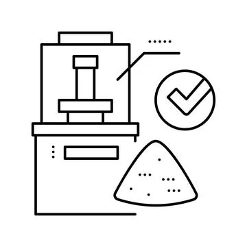 Grain storage line icon vector illustration Stock Illustration