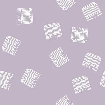 Grain storage line seamless pattern Stock Illustration