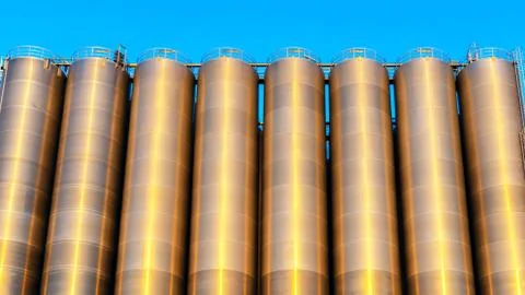 Grain storage . Stock Photos