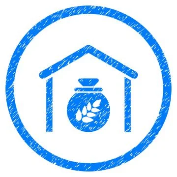 Grain Storage Rounded Grainy Icon Stock Illustration