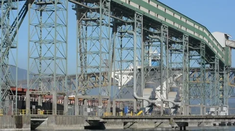 Grain Terminal MS superstructure of grain terminal delivery system Stock Footage 53049239