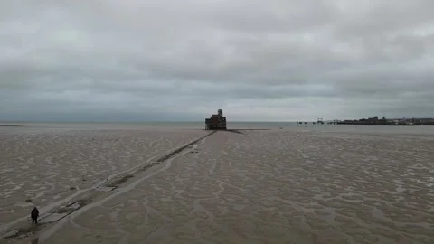 Grain Tower Battery, Isle of Grain, Kent, UK Stock Footage 197683237