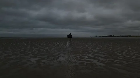 Grain Tower Battery, Isle of Grain, Kent, UK Stock Footage 197685488