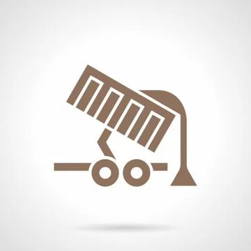 Grain unloading glyph style vector icon Stock Illustration