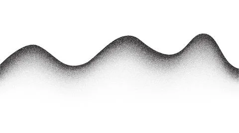 Grain wave background. Stippled texture hills. Abstract landscape in dotwork 스톡 일러스트