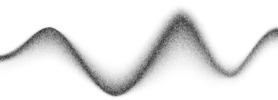 Grain wave gradient texture. Black stippled flowing line background. Undulate Stock Illustration