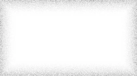 Grain wave textured background. Black stipple dots wavy frame. Curve noise dot Stock Illustration