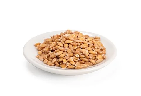 Grain of the wheat isolated on a white background Foto stock