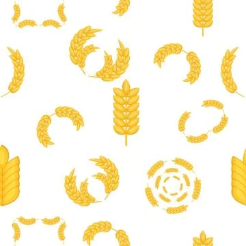 Grain of wheat pattern, cartoon style 库存插图