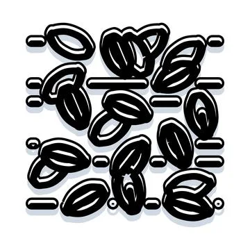 Grains and cereal food pattern Stock Illustration