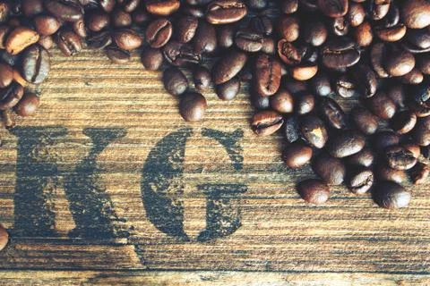 Grains beans coffe Stock Photos