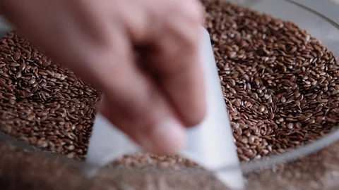 Grains being caught in slow motion 스톡 동영상 128015102