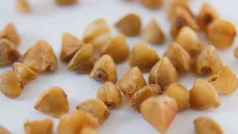 Grains of buckwheat, macro Stock Footage 88990264