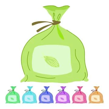 Grains cereal bag vector cartoon graphic Stock Illustration