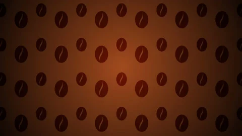 Grains Coffe cartoon animated background Stock Footage 153288604