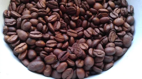 Grains coffee are in a cup Stock Footage 58787743