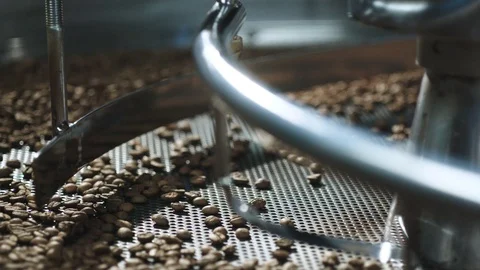 Grains of coffee in a coffee grinder Stock Footage 89968331