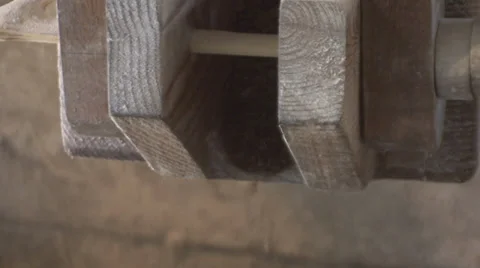 Grains fall to the grindstone Stock Footage 35956870