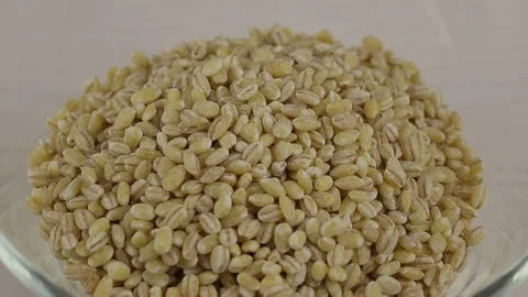 Grains of pearl barley Stock Footage 123432489