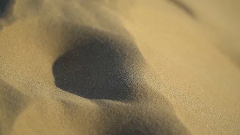 Grains of Sand, Sand Blowing in Wind, Sunset at Beach, Sand Dunes, Australia, HD Stock Footage 105180865
