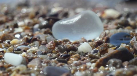 Grains of sand on the shore Stock Footage 53860949